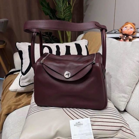 HERMES LINDY 30 STAMP X, 西梅紫Evercolor,
