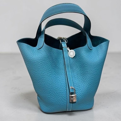 全新 Hermes Picotin 22 Stamp B 牛仔藍blue Jean