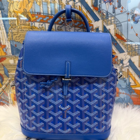 戈雅 Goyard  ALPIN迷你mini背包 藍色單肩包斜挎包 Goyardine 19年編碼