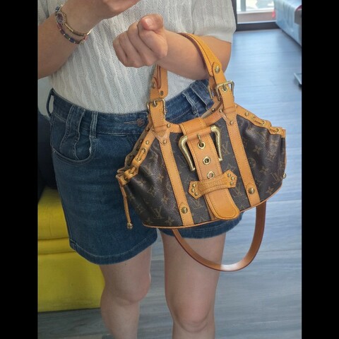LV Theda PM 手提包（老花/Monogram 帆布款，型號 M92399）