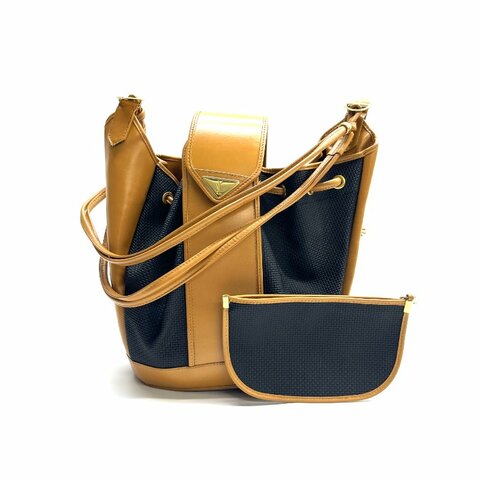 Saint Laurent ysl 棕色 水桶 子母 肩背包