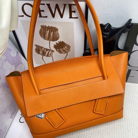 Bottega Vuitton BV葆蝶家arco33 手提 單肩包橙色