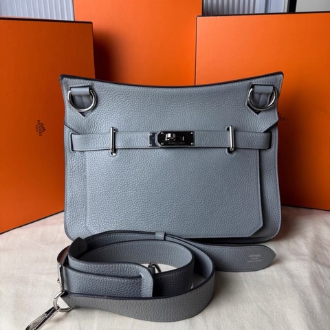 HERMES 愛馬仕 Jypsiere 吉普賽 28 4Z海鷗灰銀扣 X刻