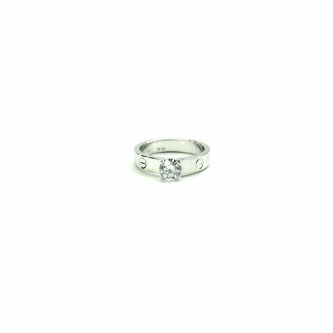 Cartier 18K白金 love 60分鑽 e色 VVS2 53碼 戒指