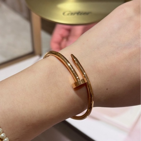 Cartier 卡地亞  寬版釘子手鐲 18k金 20碼