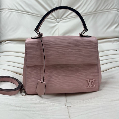 LV/路易威登 Cluny bb 粉色水波紋手提包 克魯尼