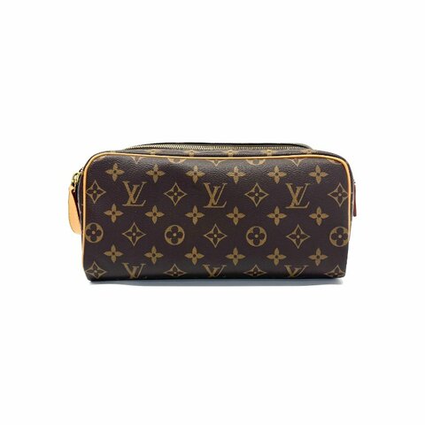 Louis Vuitton LV 棕老花 洗漱 晶片 手提包