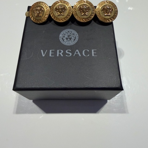 Versace金色美杜莎頭像髮夾