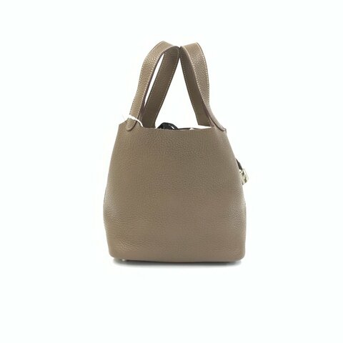 Hermès 無鑰匙 大象灰 菜籃子18 框q刻 手提包
